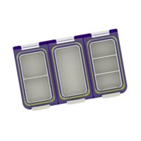 Magideal - Caja De Aparejos De Pesca Pequeña Caja De Señuelo De Pesca Multifunción Caja De Almacenamiento De Cebos De Pesca Impermeable Portátil Para Agua Dulce Púrpura