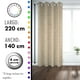 thumbnail image 3 of Set De Cortinas Hogar 2 Paños De 140 X 220 Cm Beige, 3 of 3