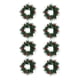 thumbnail image 2 of 8 Uds. Corona De Anillo Con Vela, Corona Decorativa De Vegetación Para Fiesta, Mesa, Pascua, 2 of 5