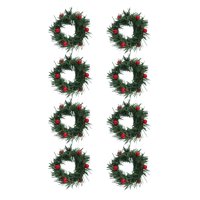 Magideal - Corona De Anillo De Vela, Corona Verde, Guirnalda Artificial, Candelabro De Pilar Para Fiesta, Hogar, Adorno De Centros De Mesa De Acción De Gracias