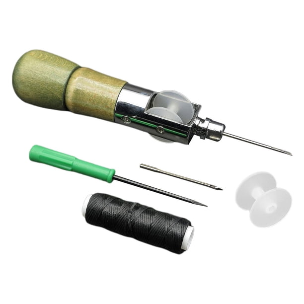 de punzón de costura de cuero, accesorios para manualidades DIY, herramienta de punzón de mano, de herramientas de punzón de costura para sumi Con dispositivo de carrete