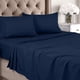 thumbnail image 1 of Juego de sábanas Utopia Bedding King de microfibra cepillada, color azul marino, 1 of 6
