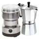 thumbnail image 1 of Moledor Eléctrico De Café + Cafetera Italiana Greca 3 Tazas Color Gris, 1 of 3