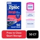 thumbnail image 3 of Bolsas Ziploc Quart 4 Pack 50 Unidades Grip n Seal Reutilizables, 3 of 3