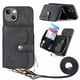 thumbnail image 1 of Funda Tipo Cartera con Correa Cruzada para iPhone 15 Protección Contra Golpes Negro, 1 of 6