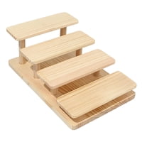 Magideal - Soportes De Exhibición Elevadores De Madera Para Colección De Figuras Colectivas, Accesorios Decorativos, Escalón De Madera Para Escritorio , 4 4 Niveles