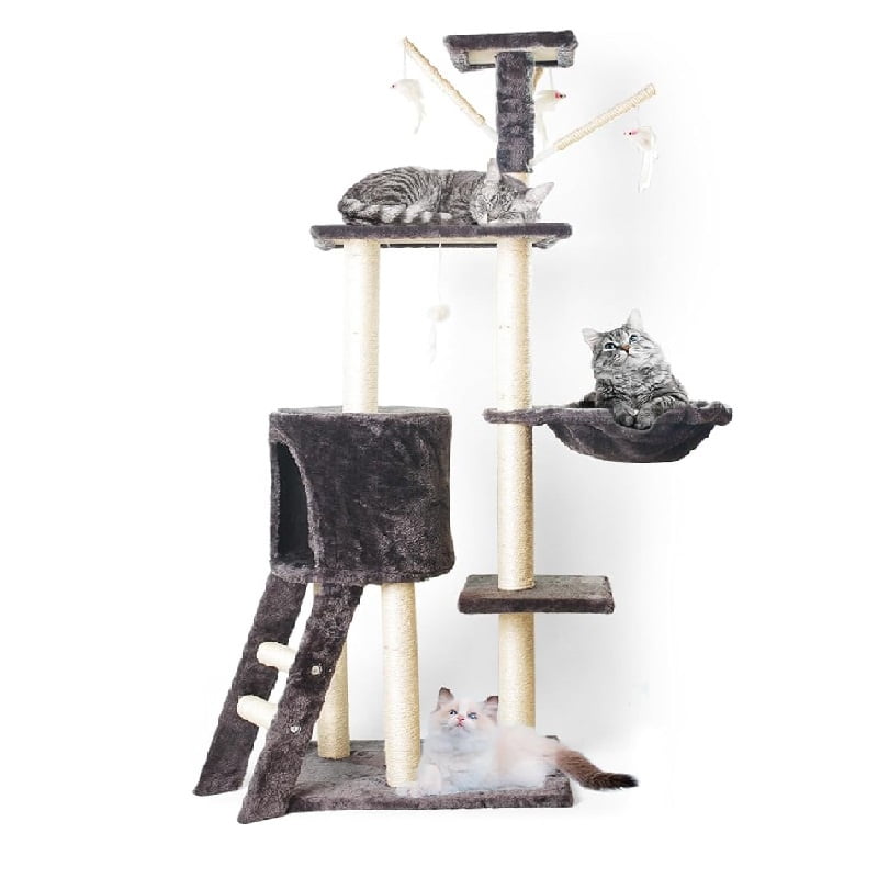 Genérico - Torre Rascador Para Gatos Hamaca Juguetes Multinivel 138cm