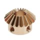 thumbnail image 2 of 1 Engranaje cónico de latón Modulus 20th, 5 a 6.35mmhole 8mm Hole M4x2 Copper, 2 of 5