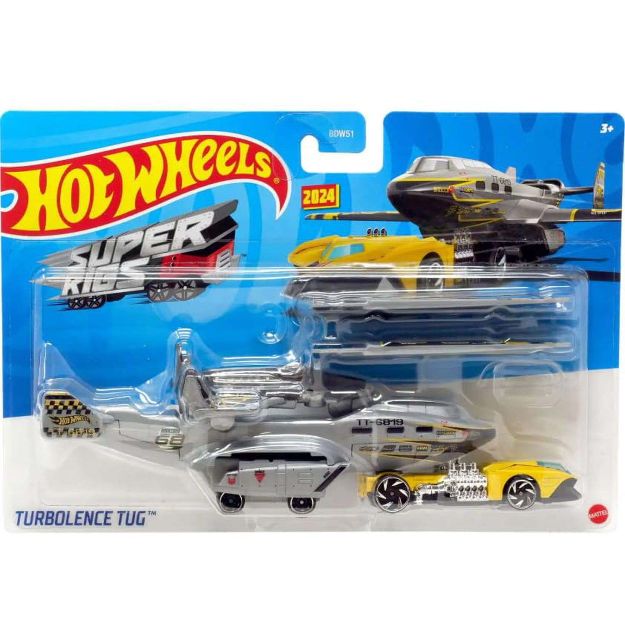 Camión De Juguete Hot Wheels Super Rigs Turbolence Tug Amarillo 2024