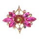 thumbnail image 2 of Broche De Diamantes De Imitación De Cristal Con Flor De Rosa Rosa, Regalo Nupcial De Boda, 2 of 3