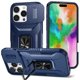 thumbnail image 1 of Funda Armada para iPhone 16 Pro Max con Tapa Deslizante y Soporte Magnético Giratorio Azul, 1 of 5