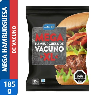 Hamburguesa De Vacuno Xl 185 G Lider