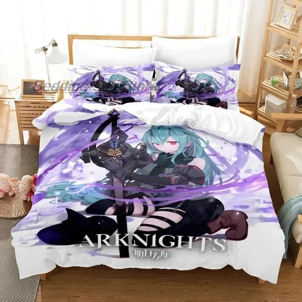 Arknights Bedding Set Single Twin Full Queen King Size Bed Set Aldult Boys Bedroom Duvetcover Sets Game KawaiiBed Sheets