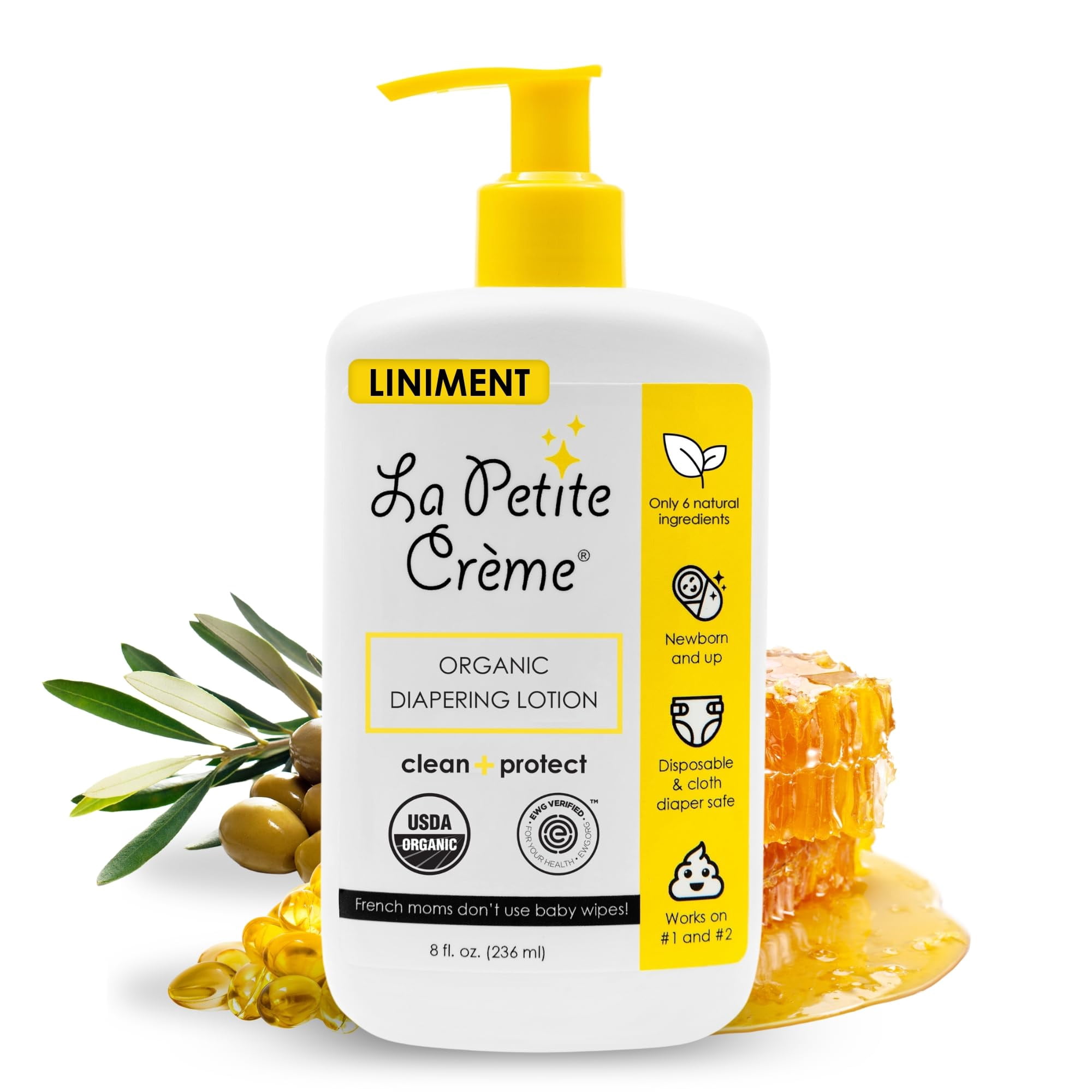 Loción Orgánica Para Pañales Baby Liniment La Petite Creme 236 Ml