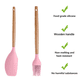 thumbnail image 3 of Juego de utensilios de cocina de 2 piezas, de madera, fáciles de limpiar, antiadherentes, color rosa, 3 of 5