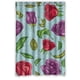 thumbnail image 1 of Cortina de ducha con medallón de damasco floral y flores, juego de cortina de baño con ganchos, tamaño 48 x 72 pulgadas, 1 of 3