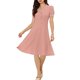 thumbnail image 1 of INSPIRE CHIC Vestido Midi Vintage para Mujeres 2024 Trabajo Vestidos con Cuello Peter Pan S Rosa, 1 of 6