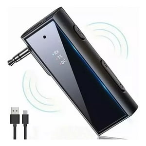 Veat00L - Bluetooth 5.1 Aux Bluetooth Audio Converter Dos Modos Ranura Para Tarjeta Tf Integrada Batería De Larga Duración Luz Indicadora De Frío