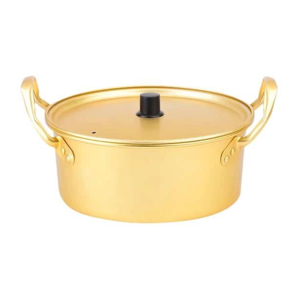 Pot De Ramen Coreano Calentamiento Rápido Stockpot Doble Manejo De Ramen Coreano Ramen Fideos 22 Cm