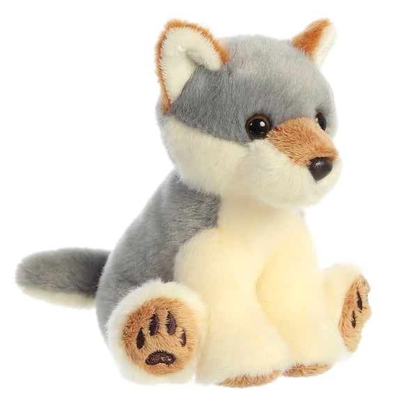 Peluche Aurora Snuggly Lil Wiley Wolf, 13 cm, gris