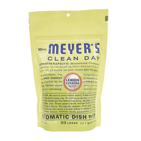 Paquetes de platos Mrs. Meyer's Lemon Verbena, 20 unidades (paquete de 6)