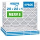 thumbnail image 1 of Filtro de aire Aerostar MERV 8, 20 x 22 x 1 (50 x 55 x 2 cm), paquete de 4, 1 of 5