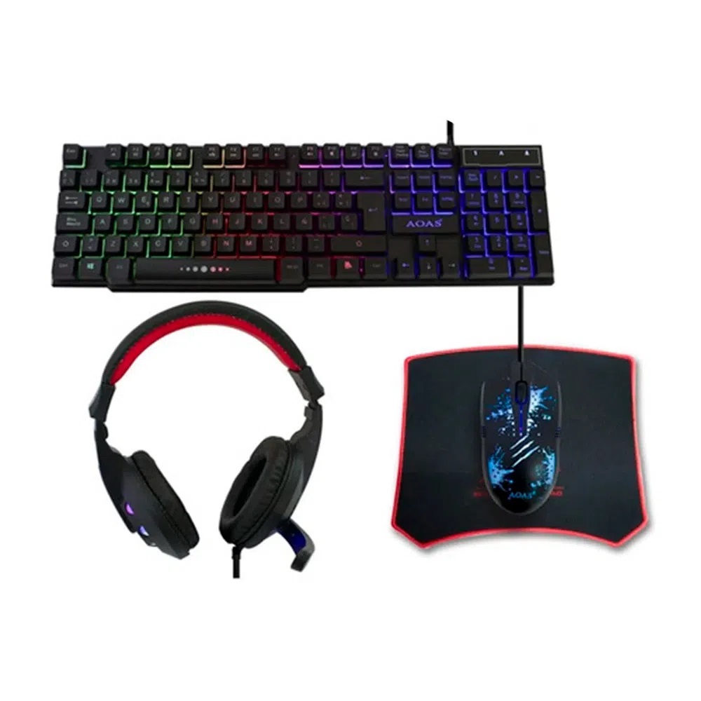 Genérico - Juego De Teclado 4 En 1 Con Retroiluminación Para Gaming Set 4 En 1