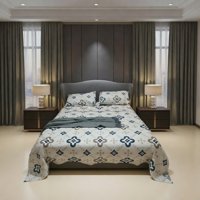 Genérico - Juego De Sabanas 100% Algodón Super King + 1 Funda Para Almohada 50X70Cm