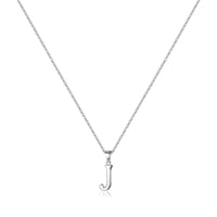 Collar Heshpaws S925 Sterling Silver Inicial A-Z Plata Con Caja De Regalo