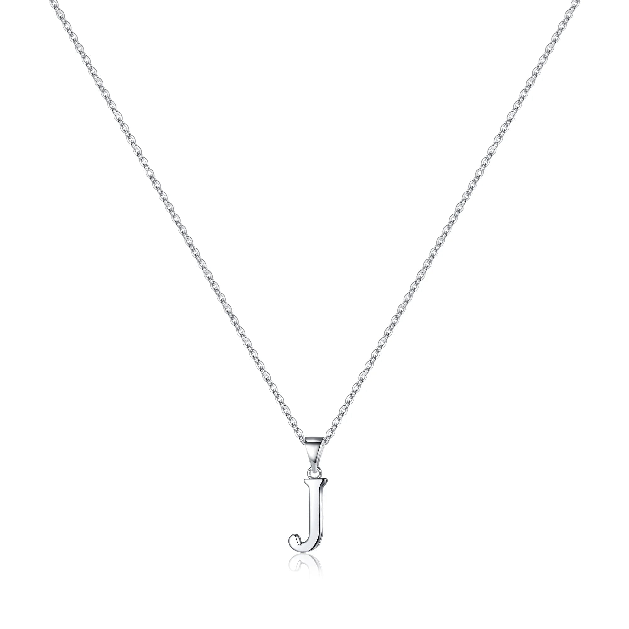 Collar Heshpaws S925 Sterling Silver Inicial A-z Plata Con Caja De Regalo