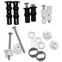 Xusx111 - Tornillos Y Pernos Para Asientos De Inodoro Universales, Bisagras De Metal Para Asientos De Inodoro Tornillos De Perno Con Fijaciones De Goma Expansiva, Kit De Piezas De Repuesto Para Asient
