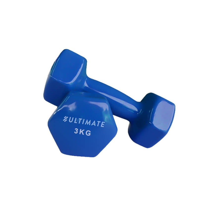 Ultimate Fitness - Mancuernas Vinilo 3 Kg (par)