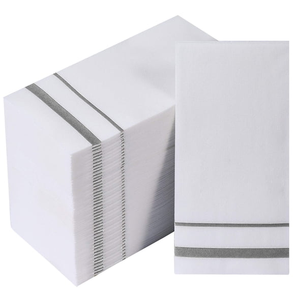Servilletas de baño desechables FOCUSLINE 200 Linen Feel Silver