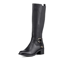 Bota Larga Mujer Casual Eco Cuero Tacon Grueso Weide Zs71