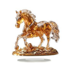 Magideal - Decoración De Letrero Con Forma De Caballo Acrílico Con Soporte, Escultura De Estatua Ligera Creativa Para Decoración De Gabinete, Oficina Y Sala De E