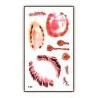 Nonstop - Tatuaje Temporal Halloween Cosplay Disfraz - Herida - 1C