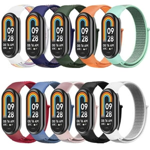 Aaronmei - Correa Para Xiaomi Mi Band 8 Paquete 10 Nylon Trenzado