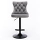 thumbnail image 2 of A&A Furniture,Swivel Velvet Barstools Adjusatble Seat Height from 25-33 Inch,17.7 inch base, Modern Upholstered Bar Stools with Backs Comfortable Tufted for Home Pub and Kitchen Island,Gray,Set of 2, 2 of 3