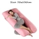thumbnail image 5 of Almohada para embarazadas, almohada en forma de U desmontable y lavable, cojín grande, almohada de cintura, 5 of 5