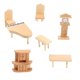 thumbnail image 5 of Juego De Muebles De Casa De Mu?ecas Juego De Sala De Estar De Decoración De Miniaturas De Madera A Escala 1/12, 5 of 5