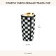 thumbnail image 4 of Taza de Viaje MACKENZIE-CHILDS Cuadros Elegantes Blanco y Negro, 4 of 6