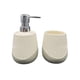 thumbnail image 1 of Set De Baño 2 Piezas Ceramica Jabon Porta Cepillo Crema, 1 of 2