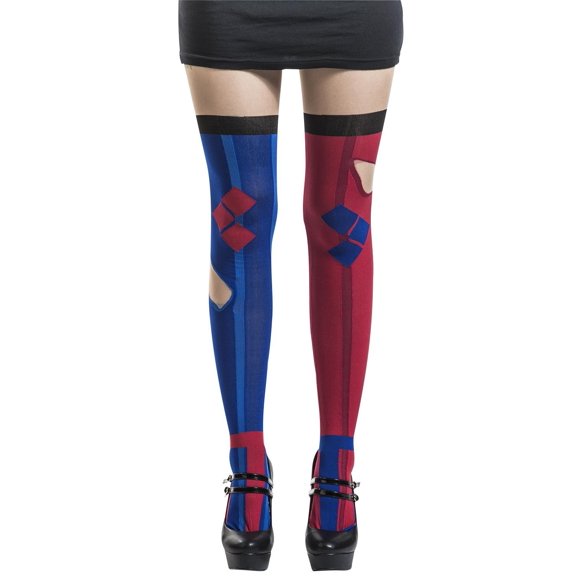 Medias de disfraz DC Comics Harley Quinn Sheer para mujer