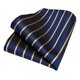thumbnail image 4 of Corbata Seda Hombres, Paño Y Colleras. Modelo Blue Golden Azul Rayas 150 Cm, 4 of 7