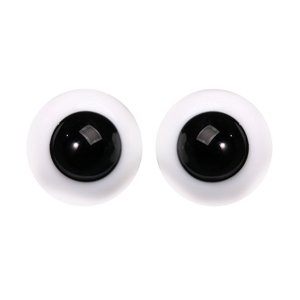 Magideal - 2 Piezas De Ojos De Muñeca De Cristal, Ojos Móviles (6 Mm) Para Manualidades, Globo Ocular Artístico Para Escultura, Animales De Peluche, Accesorios D , Negro Estilob-Negro