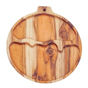 Petisqueira Tramontina Bola De Navidad En Madera De Teca Con Acabado En Aceite Mineral