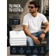 thumbnail image 3 of Pack 4 Poleras Basicas Cuello Redondo 100% Algodon 200g Blanco L Lisa, 3 of 3
