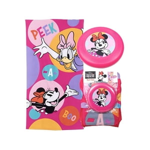 Mashini - Toalla Niño Niña Con Frisbee Y Bolsa Minnie