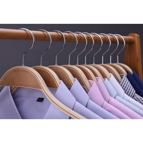 Genérico - Set 7 Perchas Madera Alta Calidad Ropa Resistente Lau