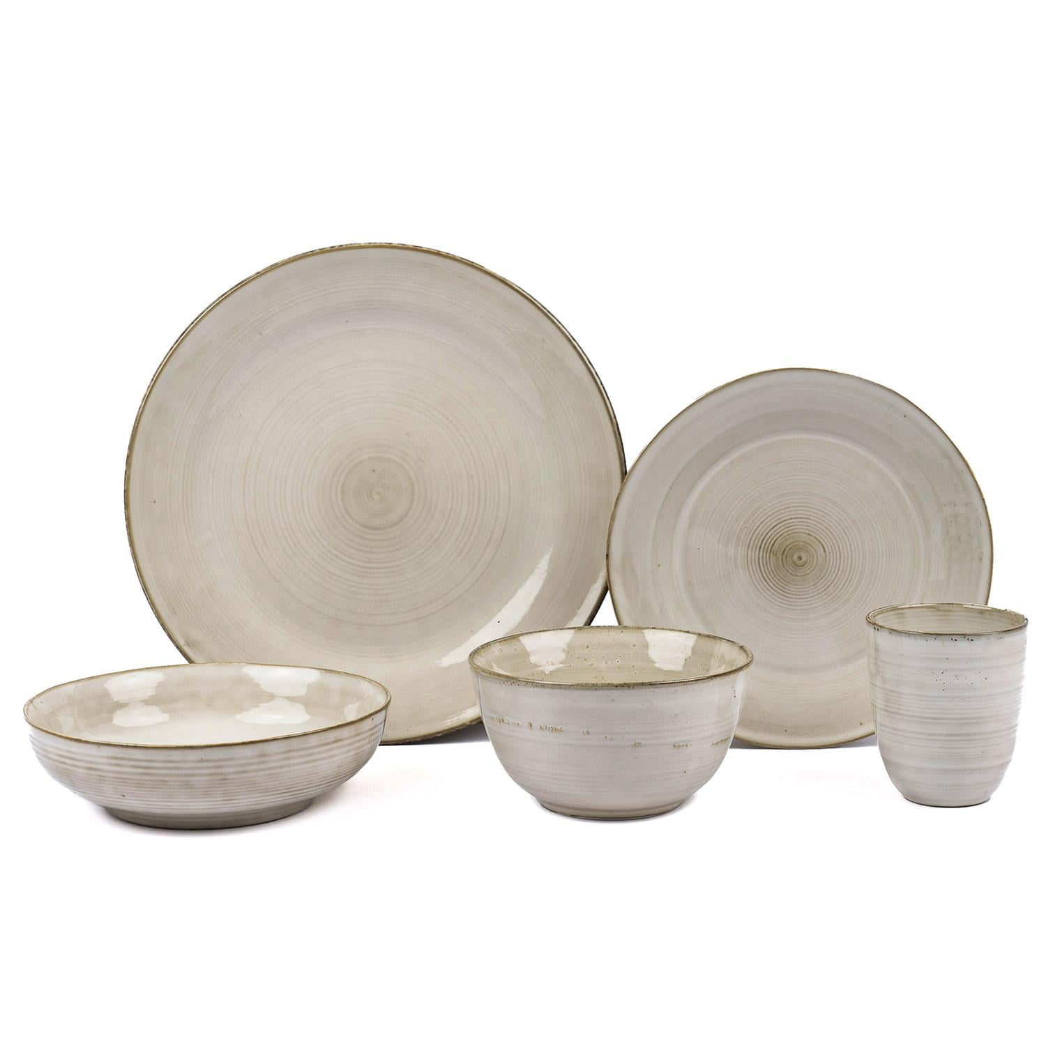 Juego De Loza 30 Pcs Cerámica Siena Simplit Beige